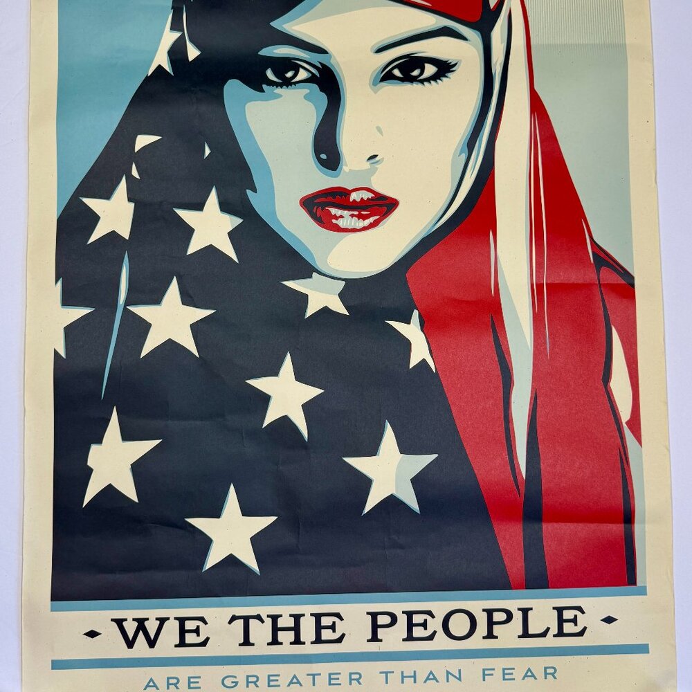 Shepard Fairey “We The People Are Greater Than Fear” Large Protest Poster 24x36